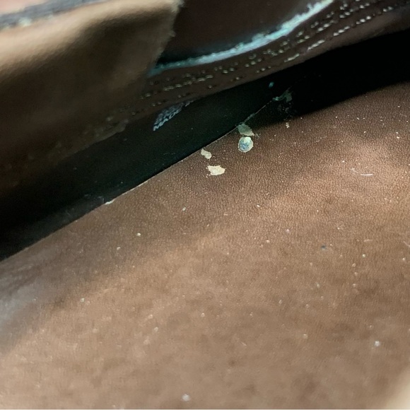 Tory Burch Women's Matthew Duck Boots 8 Green Brown Leather Rubber Rain Shoes - Picture 14 of 16